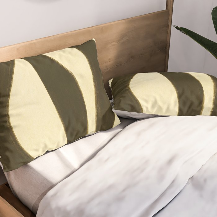 Abstract botanical Leaf Pillow Sham Gallery Image 2