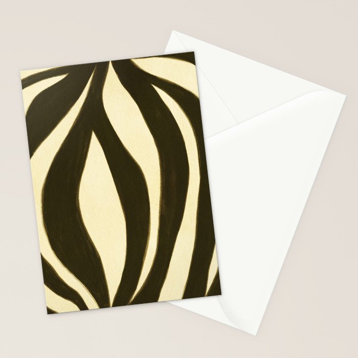 Abstract botanical Leaf Stationery Card Gallery Image 2