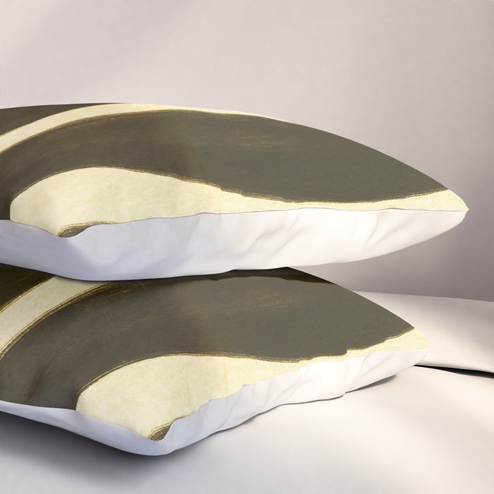 Abstract botanical Leaf Pillow Sham Gallery Image 3