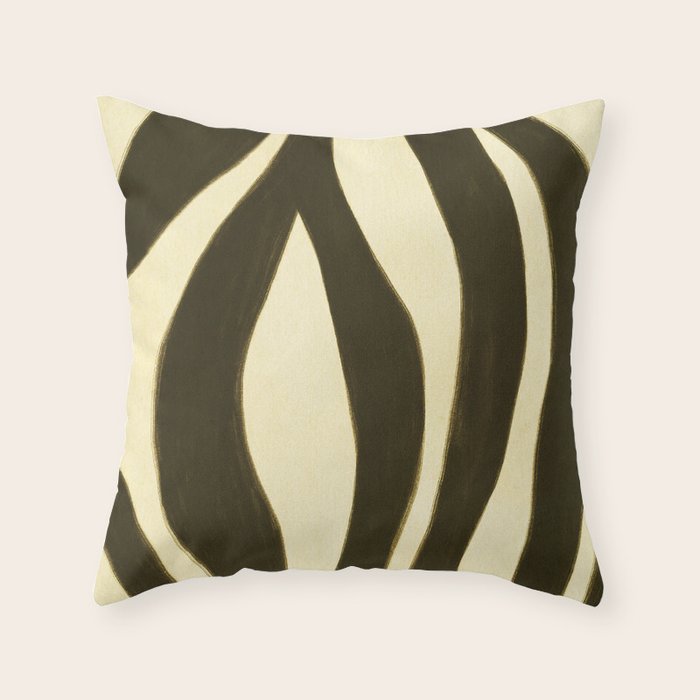 Abstract botanical Leaf Throw Pillow Gallery Image 6