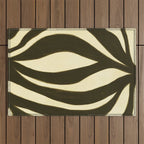 Abstract botanical Leaf Outdoor Rug Gallery Image 1