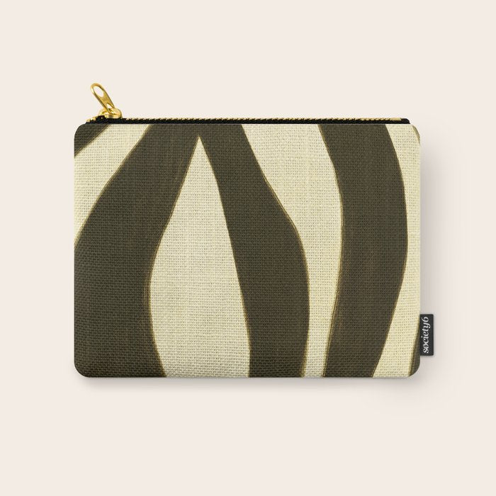 Abstract botanical Leaf Carry All Pouch Gallery Image 1