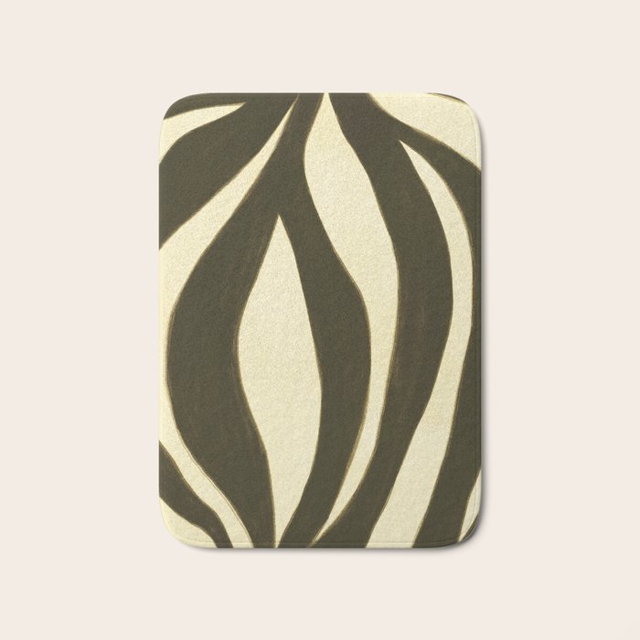 Abstract botanical Leaf Bath Mat Gallery Image 1