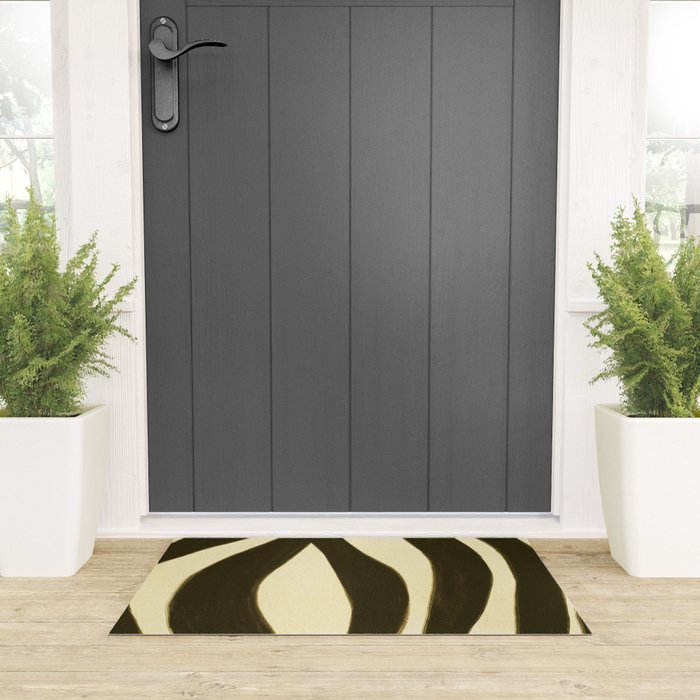 Abstract botanical Leaf Welcome Mat Gallery Image 3