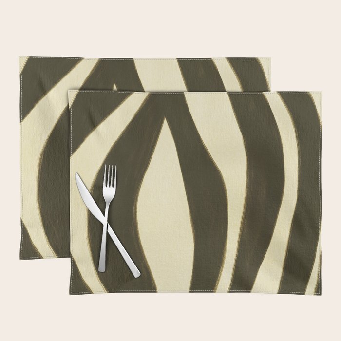 Abstract botanical Leaf Placemat Gallery Image 1