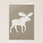 White Moose Silhouette Stationery Card Gallery Image 2