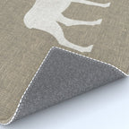 White Moose Silhouette Rug Gallery Image 4