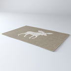 White Moose Silhouette Rug Gallery Image 3