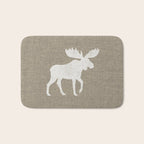 White Moose Silhouette Bath Mat Gallery Image 1