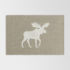 White Moose Silhouette Rug Gallery Image 2