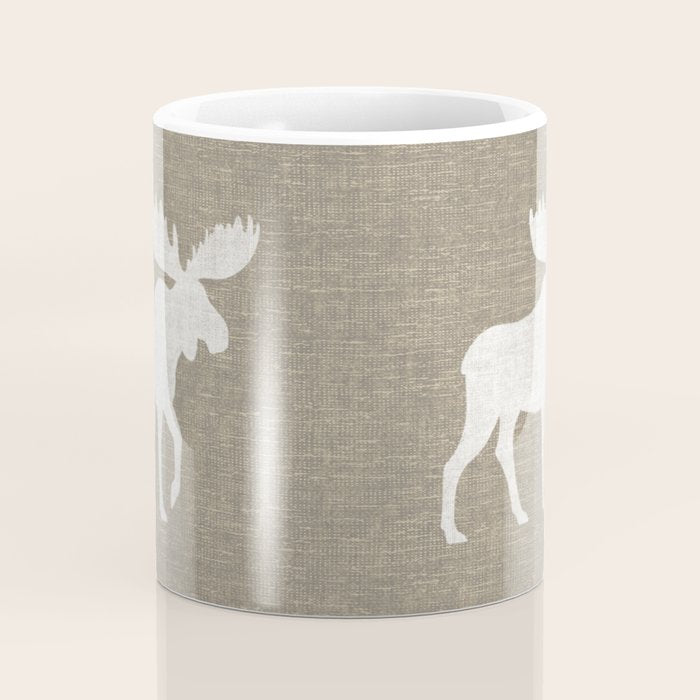 White Moose Silhouette Coffee Mug Gallery Image 4
