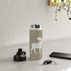 White Moose Silhouette Water Bottle Gallery Image 4