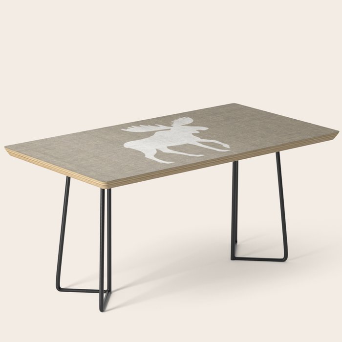 White Moose Silhouette Coffee Table Gallery Image 1