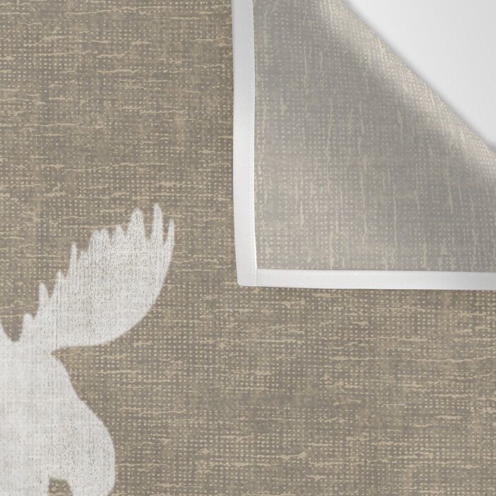 White Moose Silhouette Wall Tapestry Gallery Image 3