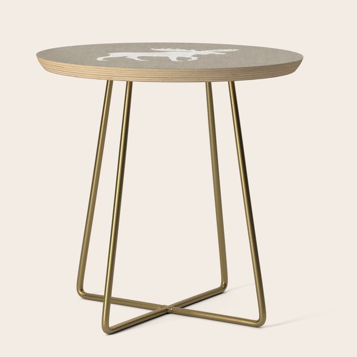 White Moose Silhouette Side Table Gallery Image 1