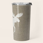 White Moose Silhouette Travel Mug Gallery Image 2