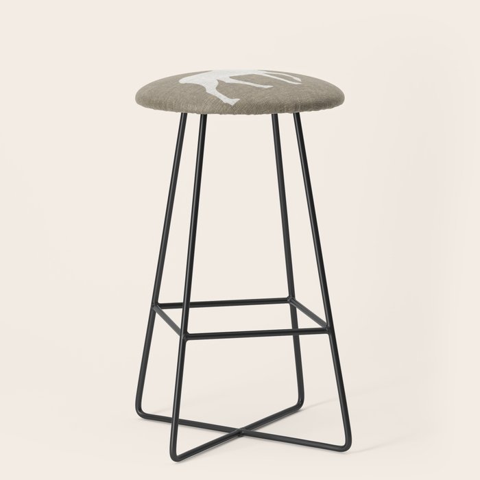 White Moose Silhouette Stool Gallery Image 1
