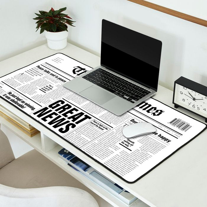 The Good Times Vol. 1, No. 1 / Newspaper with only good news Desk Mat Gallery Image 2