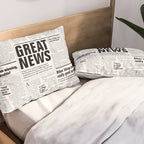 The Good Times Vol. 1, No. 1 / Newspaper with only good news Pillow Sham Gallery Image 2