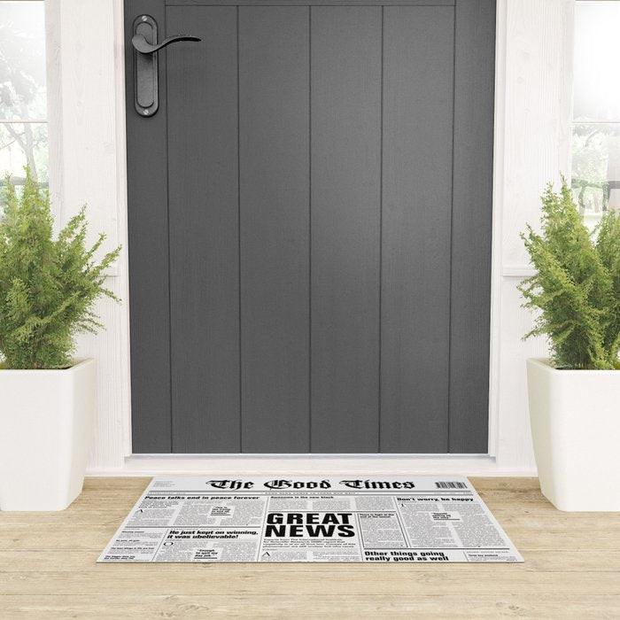 The Good Times Vol. 1, No. 1 / Newspaper with only good news Welcome Mat Gallery Image 3