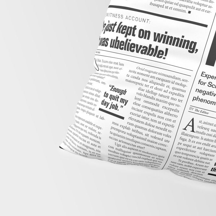 The Good Times Vol. 1, No. 1 / Newspaper with only good news Pillow Sham Gallery Image 4