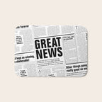 The Good Times Vol. 1, No. 1 / Newspaper with only good news Bath Mat Gallery Image 1