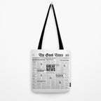 The Good Times Vol. 1, No. 1 / Newspaper with only good news Tote Bag Gallery Image 2