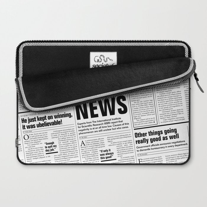 The Good Times Vol. 1, No. 1 / Newspaper with only good news Laptop Sleeve Gallery Image 2