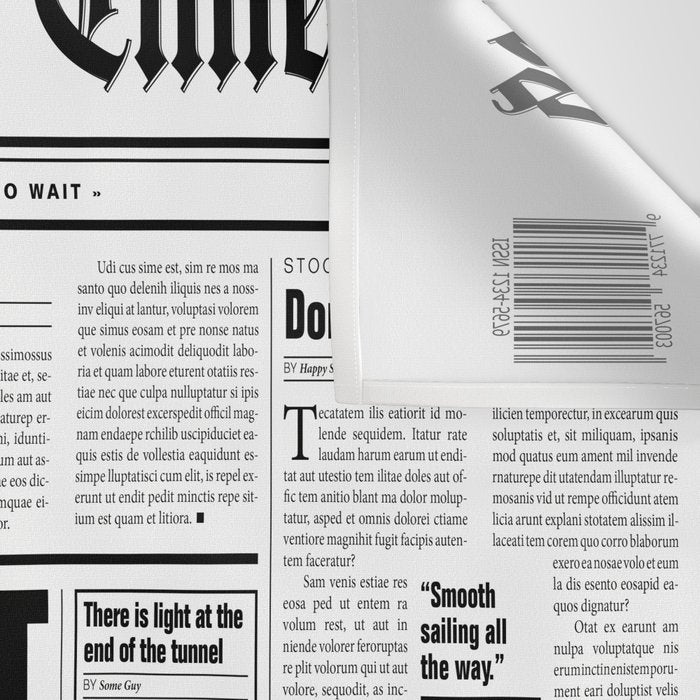 The Good Times Vol. 1, No. 1 / Newspaper with only good news Wall Tapestry Gallery Image 3