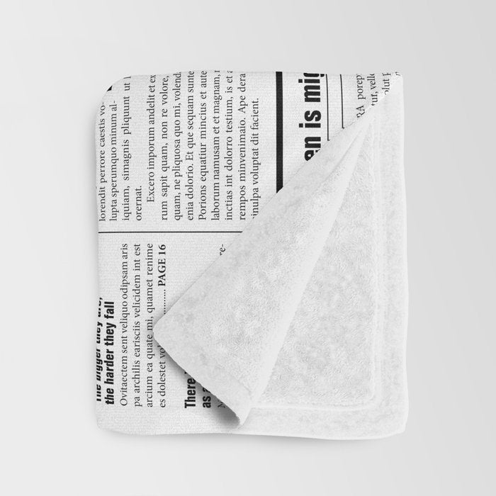 The Good Times Vol. 1, No. 1 / Newspaper with only good news Throw Blanket Gallery Image 3