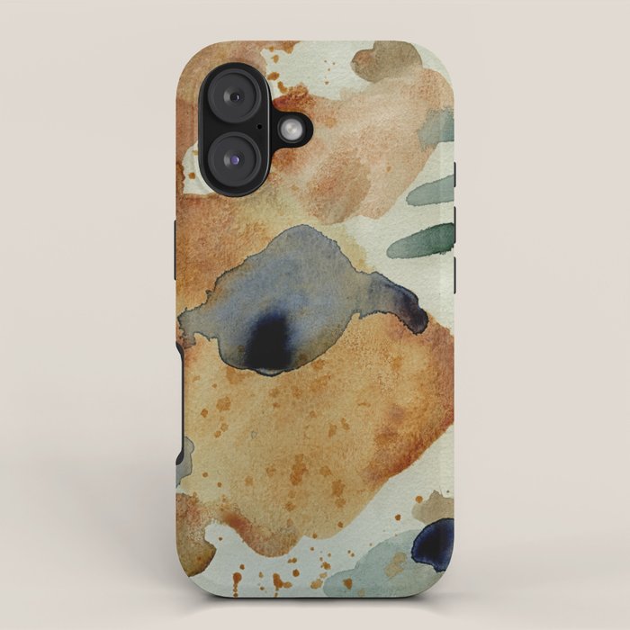 Equanimity contemporary abstract nature watercolor painting iPhone Case Gallery Image 1