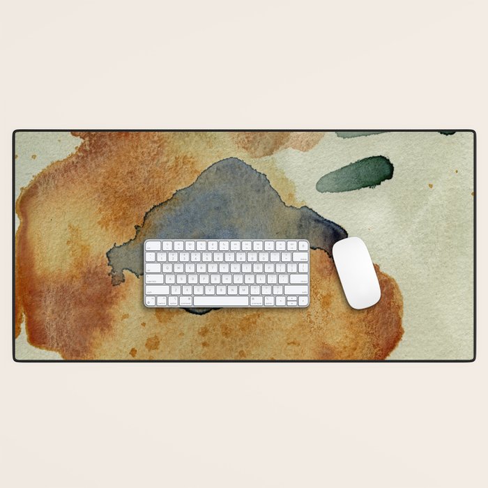 Equanimity contemporary abstract nature watercolor painting Desk Mat Gallery Image 1