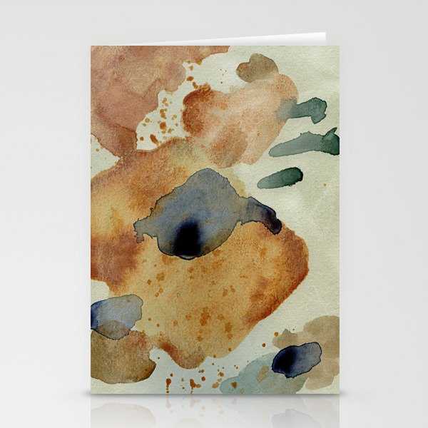 Equanimity contemporary abstract nature watercolor painting Stationery Card Gallery Image 1