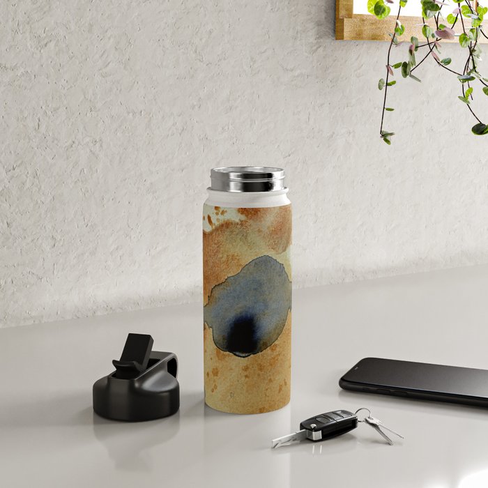 Equanimity contemporary abstract nature watercolor painting Water Bottle Gallery Image 4