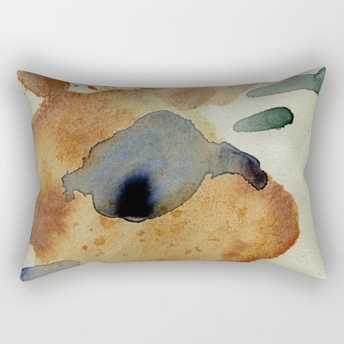 Equanimity contemporary abstract nature watercolor painting Rectangular Pillow Gallery Image 2