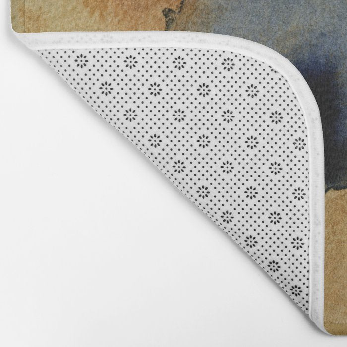 Equanimity contemporary abstract nature watercolor painting Bath Mat Gallery Image 2