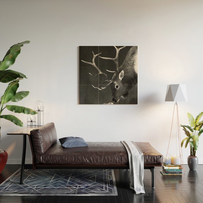 Elk and Rabbit Wood Wall Art Gallery Image 2