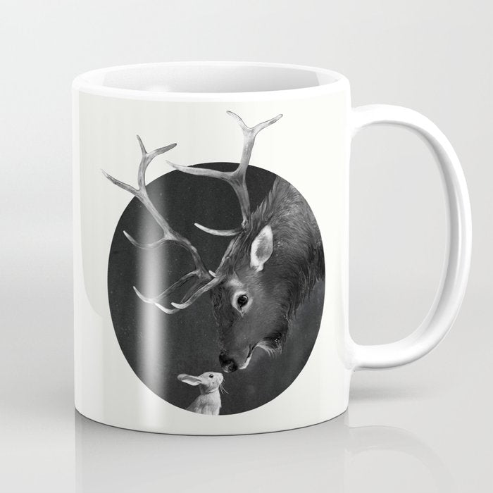Elk and Rabbit Coffee Mug Gallery Image 1