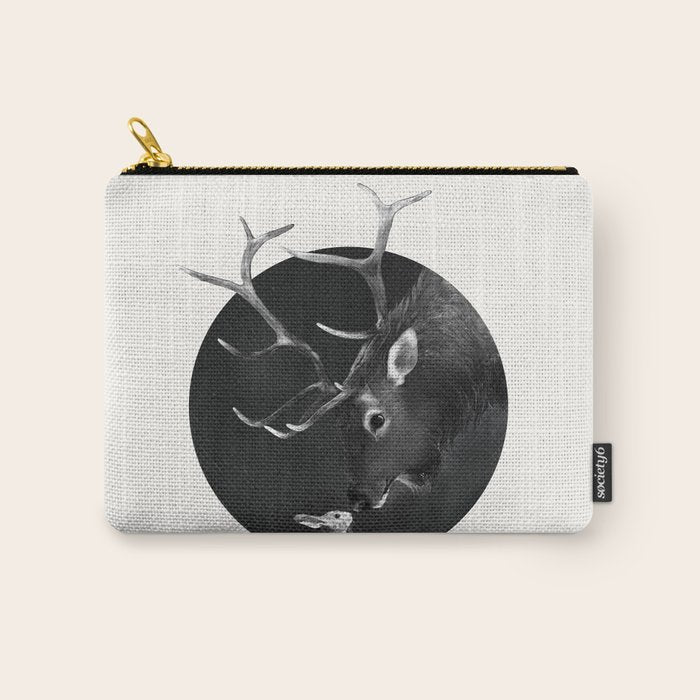 Elk and Rabbit Carry All Pouch Gallery Image 1