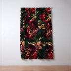 Vintage & Shabby Chic  - Fall Lush Botanical Midnight Garden Window Curtain Gallery Image 3