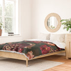 Vintage & Shabby Chic  - Fall Lush Botanical Midnight Garden Duvet Cover Gallery Image 2