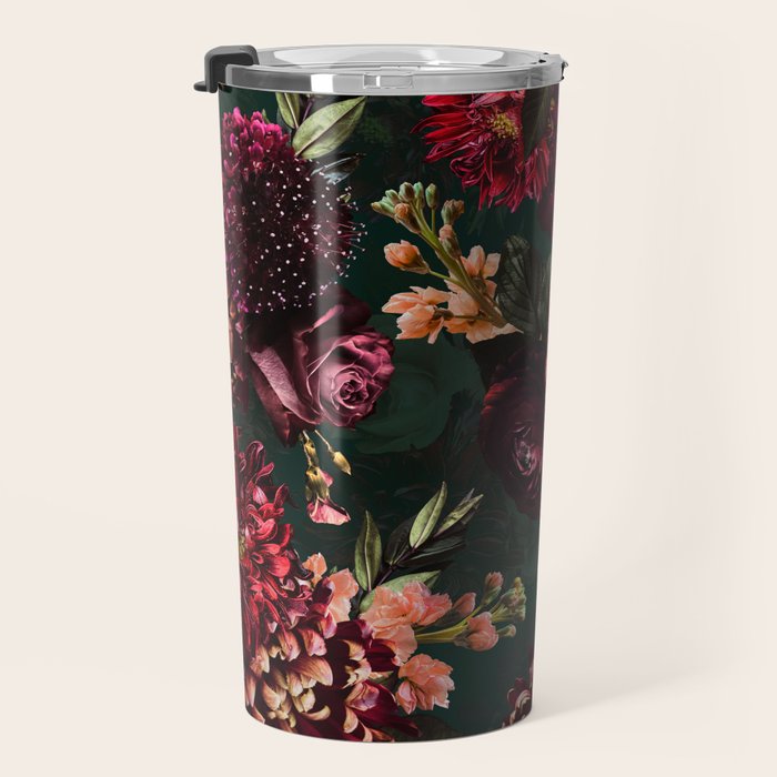 Vintage & Shabby Chic  - Fall Lush Botanical Midnight Garden Travel Mug Gallery Image 3