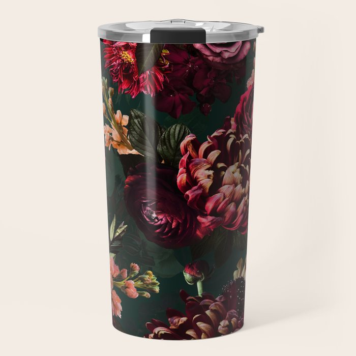 Vintage & Shabby Chic  - Fall Lush Botanical Midnight Garden Travel Mug Gallery Image 1