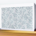 Simple Scandinavia Ditsy Leaf Pattern Grey Blue Wall Mural Gallery Image 2
