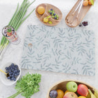 Simple Scandinavia Ditsy Leaf Pattern Grey Blue Cutting Board Gallery Image 2