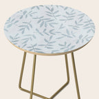Simple Scandinavia Ditsy Leaf Pattern Grey Blue Side Table Gallery Image 2