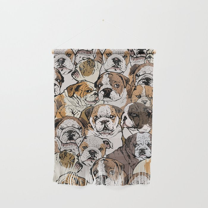 Social English Bulldog Wall Hanging Gallery Image 1
