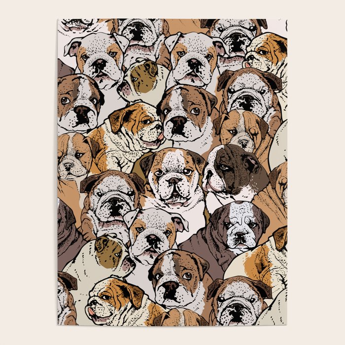 Social English Bulldog Poster Gallery Image 4
