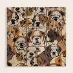 Social English Bulldog Wood Wall Art Gallery Image 1