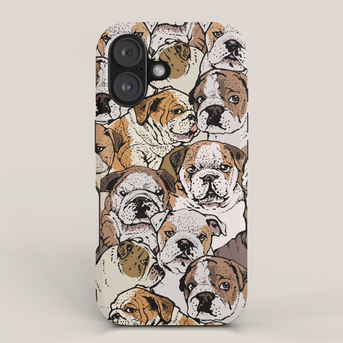 Social English Bulldog iPhone Case Gallery Image 1